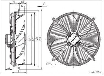 Ventilator axial de aspiratie Ziehl FN 063-NDK.4F.V7P1